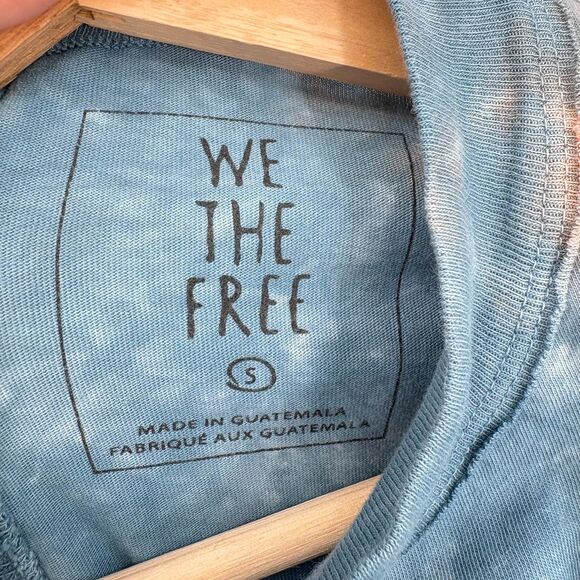 Free People Tie Dye Long Sleeve Tee in Blue Combo, Sz Small, Boho Festival - Picture 9 of 11